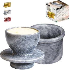 Marble butter keeper, French butter crock, Butter keepers to leave on counter, Butter crock with lid for countertop, French butter dish - Gray