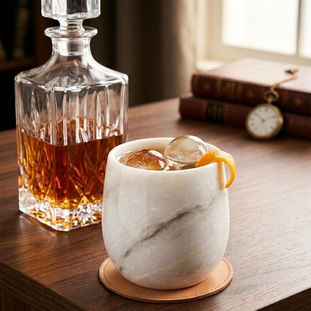 Marble Whiskey Glass - View 2