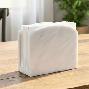Marble Napkin Holder - White