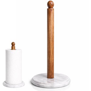 Paper Towel Holder, Marble Base Paper Towel Holder countertop, Kitchen Towel Holder, Bathroom Paper Towel Holder - White