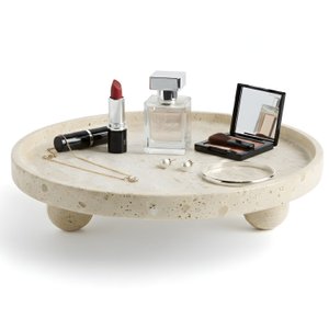 Marble Round Jewelry Tray - Travertine