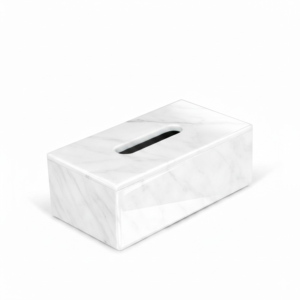 Marble Tissue Box Rectangle Shape - View 2