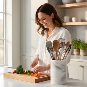 Marble Utensils Holder thumbnail 2