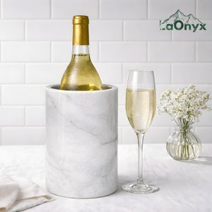 Marble Wine Chiller Bucket, White Marble Wine Bottle Chiller and Champagne Chiller, Stone Wine Cooler, No Ice or Electricity Needed thumbnail 4